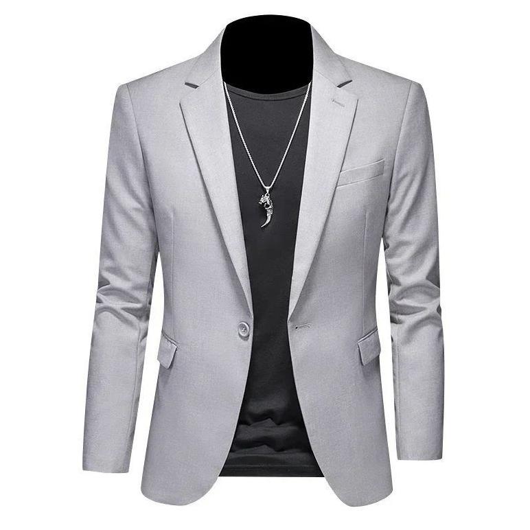 PREMIUM JAS/BLAZER PRIA/JAS SEMI FORMAL SLIMFIT/SAKU TANPA TUTUP/WARNA SILVER-MOCA-UNGU-HIJAU-MARON 