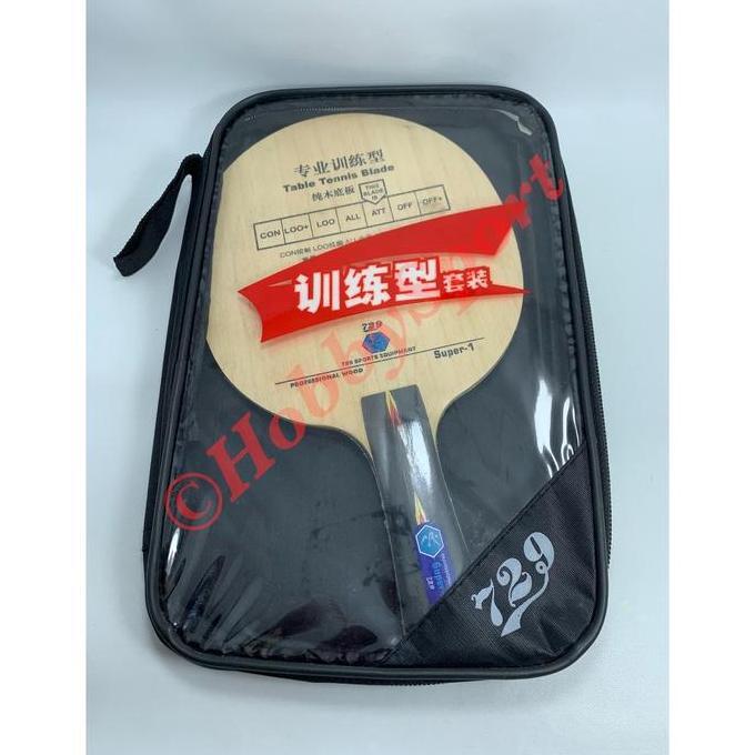 TERMURAH - Bad Bat Bet Blade Pingpong / Tenis meja 729 Super 1 Wood Carbon kayu
