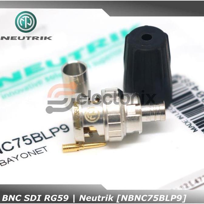 Konektor BNC SDI RG59 | Neutrik [NBNC75BLP9]