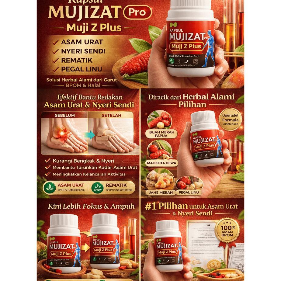 Mujizat Pro Muji Z Plus Kapsul Herbal Bantu Redakan Pegal Linu & Nyeri Sendi