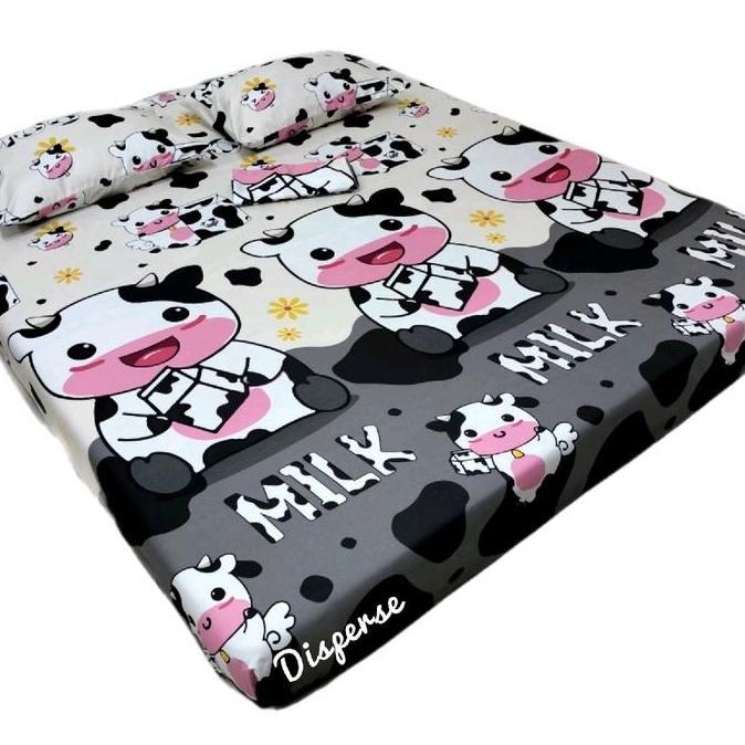 TERLARIS SPREI MOTIF MILKY WAY HOMEMADE KATUN HALUS SET SARUNG BANTAL GULING MOTIF SAPI