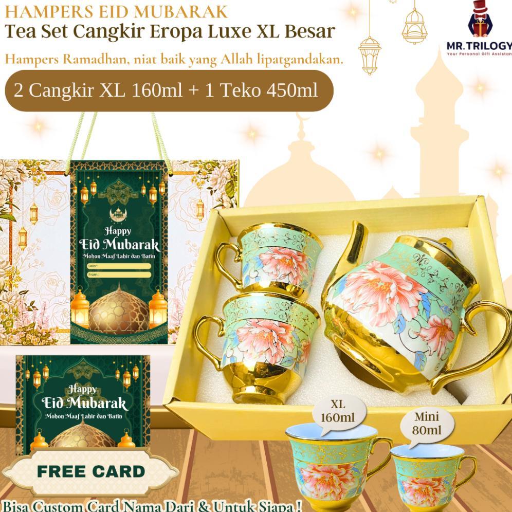 Big Promo Hampers Lebaran Hari Raya Idul Fitri Eid Mubarak Hampers Gelas Xl Cangkir Keramik Set / Ha