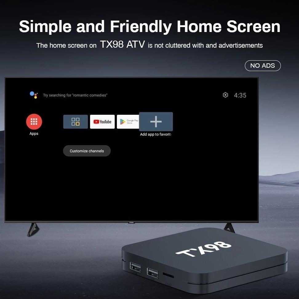 NEW Bluetooth TV Box Android TX98 16g+256GB Full Channel Wifi Voice Control Netflix/Youtube 5-year w