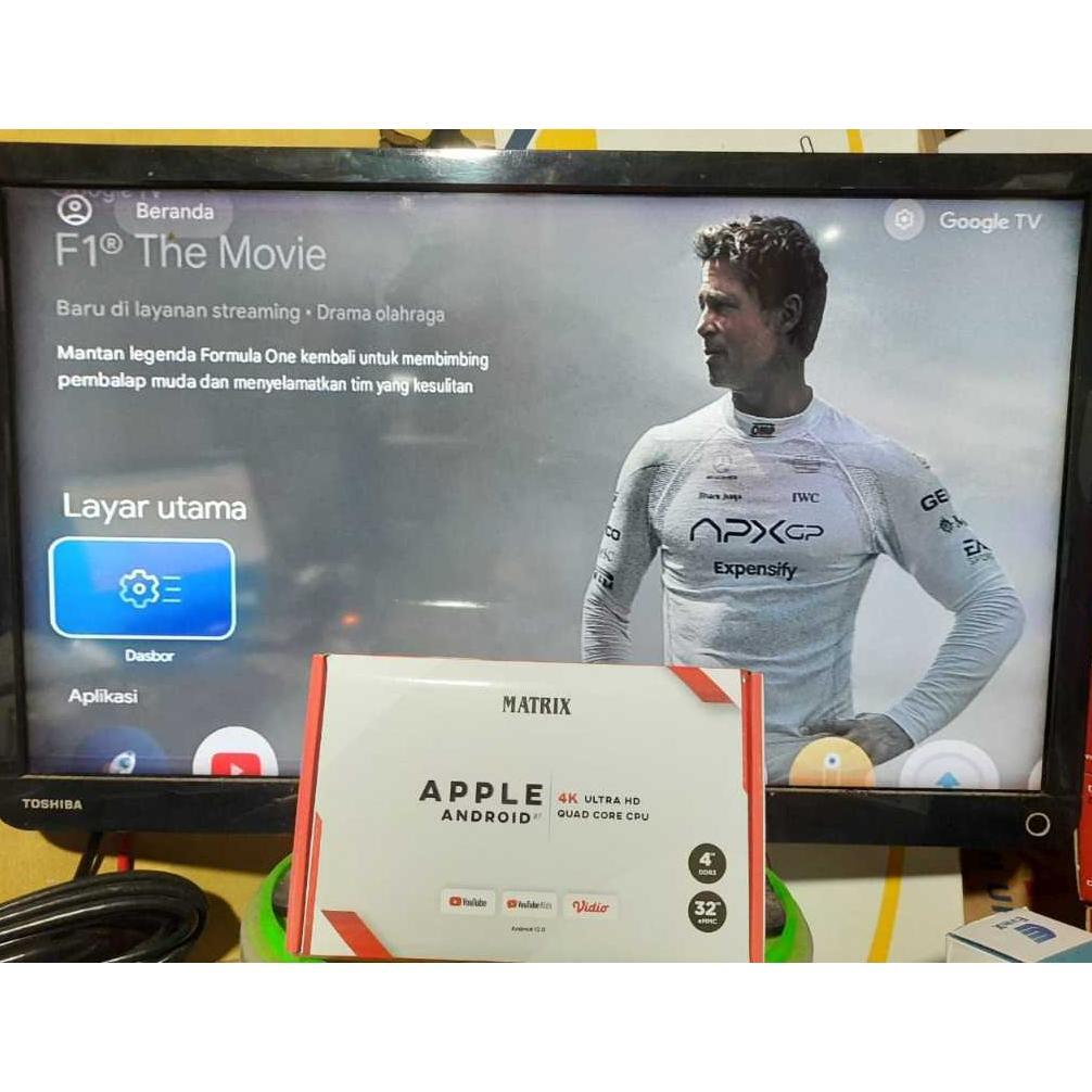 HOT SALE Original STB ANDROID TV Box MATRIX APPLE RAM 4GB / INTERNAL 32GB BLUETOOTH VOICE