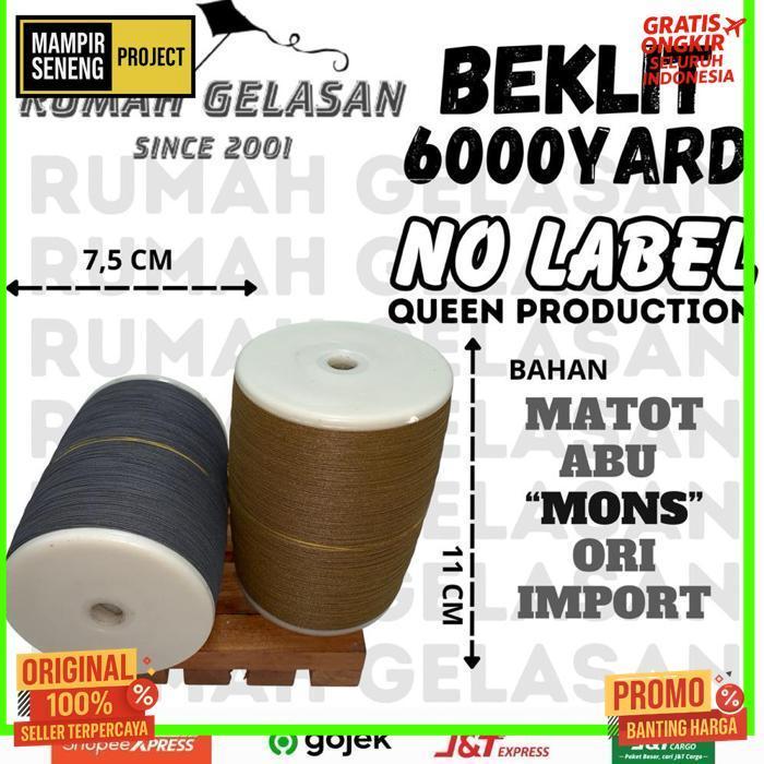 Sale "Promo" Gelasan Matot Abu  "Mons" 6000Yard Beklit 025/028 - Import (Bahan Kuat & Kaku)