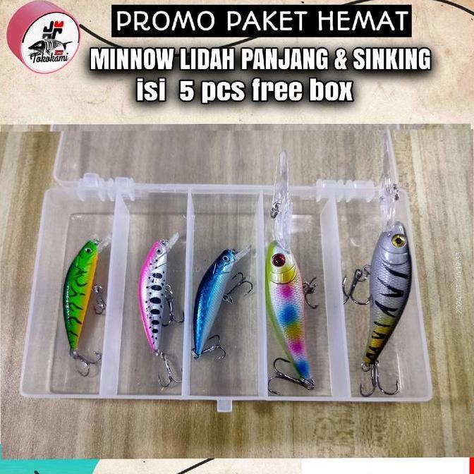 Minnow lidah panjang +minnow 6 gram sinking