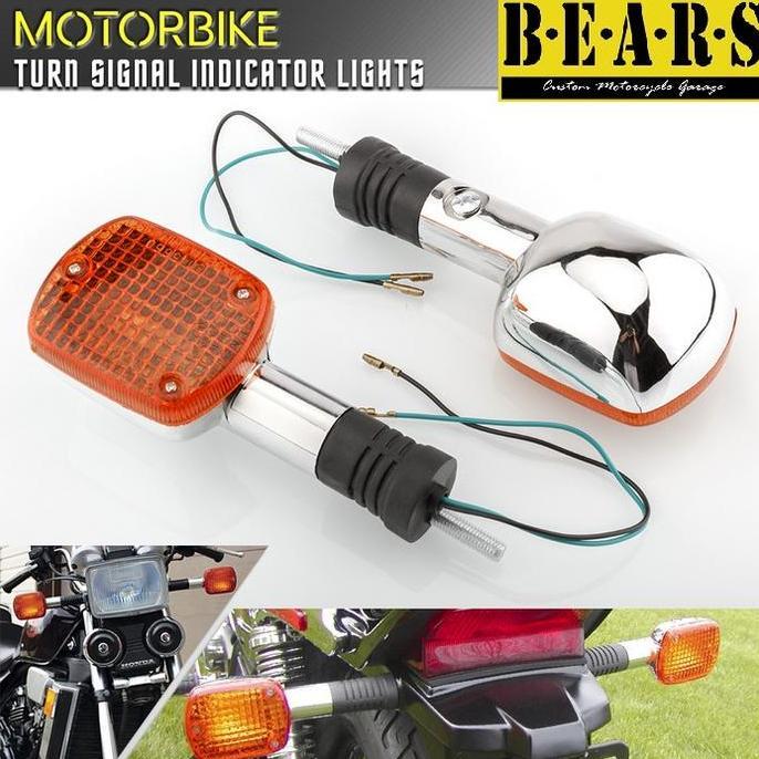 Lampu Sein Motor custom klasik Retro Kotak Modifikasi W175 Custom