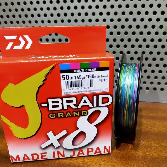 SENAR PE DAIWA J BRAID GRAND X8 150M MULTICOLOUR