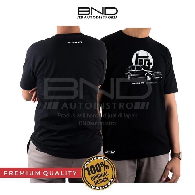 [BND] Kaos Toyota Starlet Kotak EP71 T-Shirt Baju Kaos Starlet Kaos Mobil Kaos Otomotif