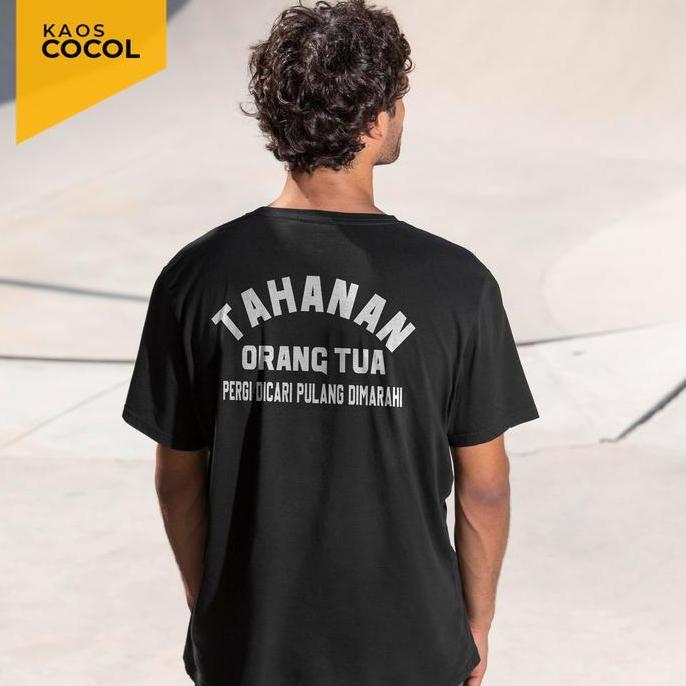 Cocol Store - Kaos Kata Pulang Dimarahi - Tahanan Orang Tua - Bahan Baju Cotton Combed 20s Tebal Lem
