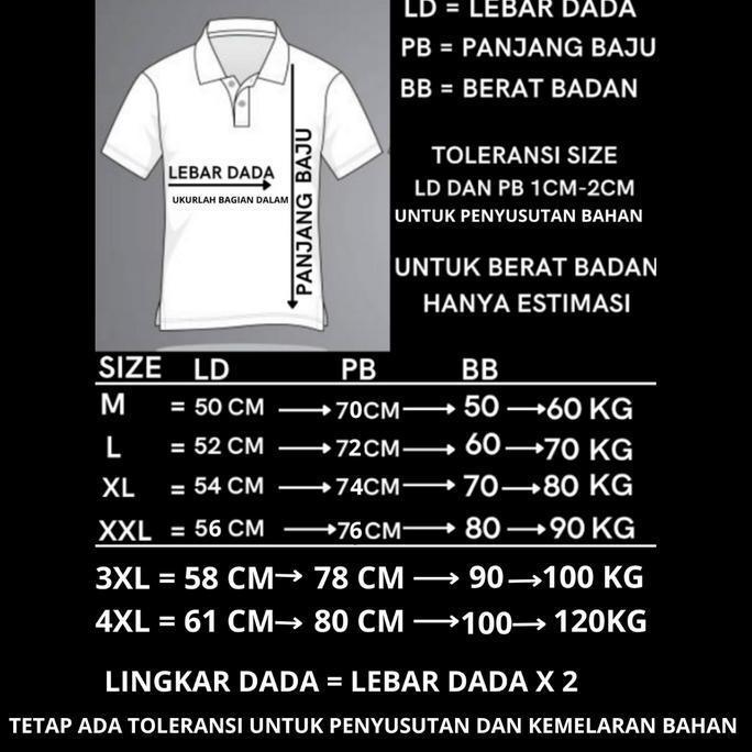 DV3 - Baju Sport Kancing Atasan Olahraga Badminton Pria Dewasa Jumbo Poloshirt Polos Pendek Sablon P