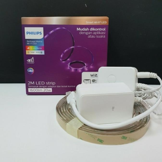 Led Strip Wifi RGB Philips 2M Paket (Adaptor + Kontak Kontrol)