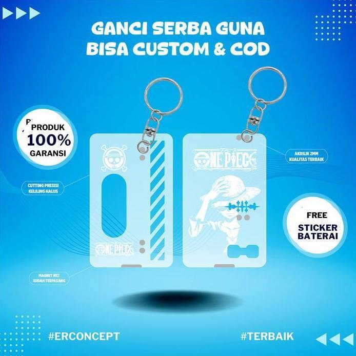 #8 Keychain Akrilik Bening Fulus Ponsel V2 Bisa Custom & Cod