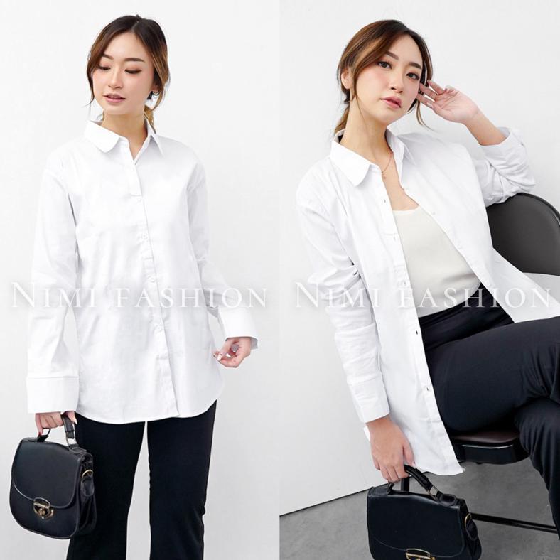 original kemeja putih wanita kemeja kerja putih formal wanita baju kantor putih wanita lengan panjan