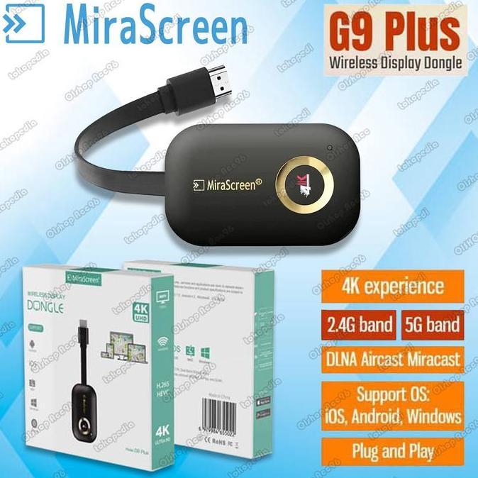 TERLARIS WIRELESS HDMI DONGLE 5G+2.4G MIRASCREEN G9 PLUS 4K DUAL BAND
