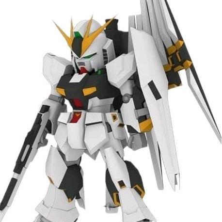 (Mainan Kertas) DIY Papercraft SD Gundam RX-93 Papercraft Kertas BC