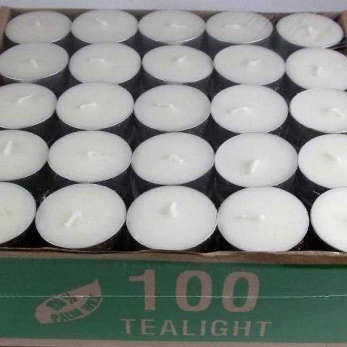 Leolle Bali Lilin Tealight Palm Wax Putih Tanpa Aroma | Lilin Refill Pembakar Dupa & Tungku Aromater