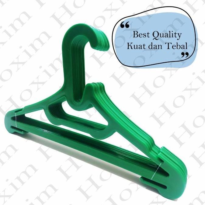 Washz- Hanger Gantungan Baju Plastik Warna Pp Hijau Hoxim Tipe Spider