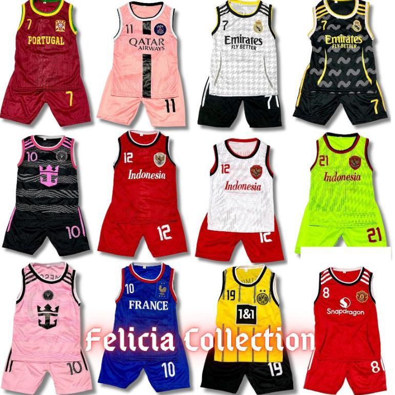 Setelan Singlet Baju Bola Anak MU PSG PERSIB TIMNAS MIAMI MADRID PRANCIS Jersey Sepak Bola Futsal