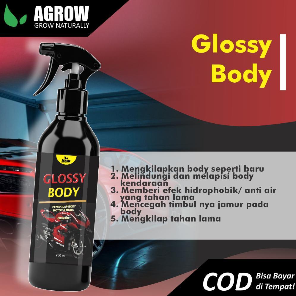 TERBARU PENGKILAP BODY MOTOR MOBIL GLOSSY BODY POLISH SEMI COATING NANO CERAMIC WAX SPRAY SEALANT GU