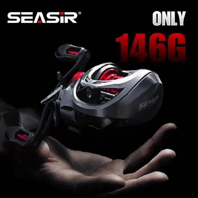 SEASIR MANSORY Reel Pancing Baitcasting Kiri/Kanan 2 Kumparan Gagang Serat Karbon 8.5kg Tarikan Maks