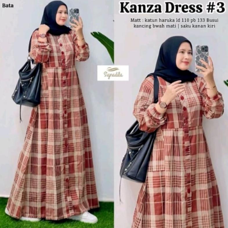 HOT DEALS GAMIS MOTIP KOTAK KANZA DRESS #3 MOTIP KOTAK