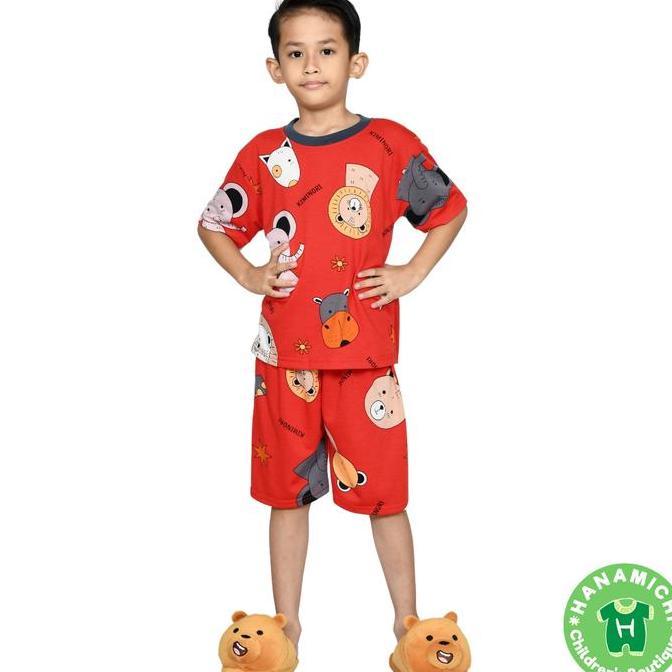 Zzxx- Kiminori Moly.St Setelan Baju Anak Laki-Laki Lengan Pendek Celana