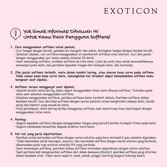 Cod,Bisa- Exoticon Softlens - Nami - Winter Eye Soflens Lensa Brown