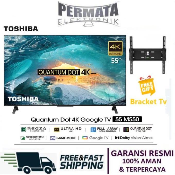 TERLARIS TOSHIBA 55M550MP 4K UHD QLED SMART GOOGLE TV 55 INCH