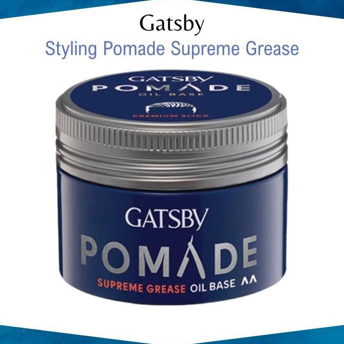 Barubngt- Gatsby Styling Pomade Supreme Grease 75G/Pomade Rambut Kering Minyak