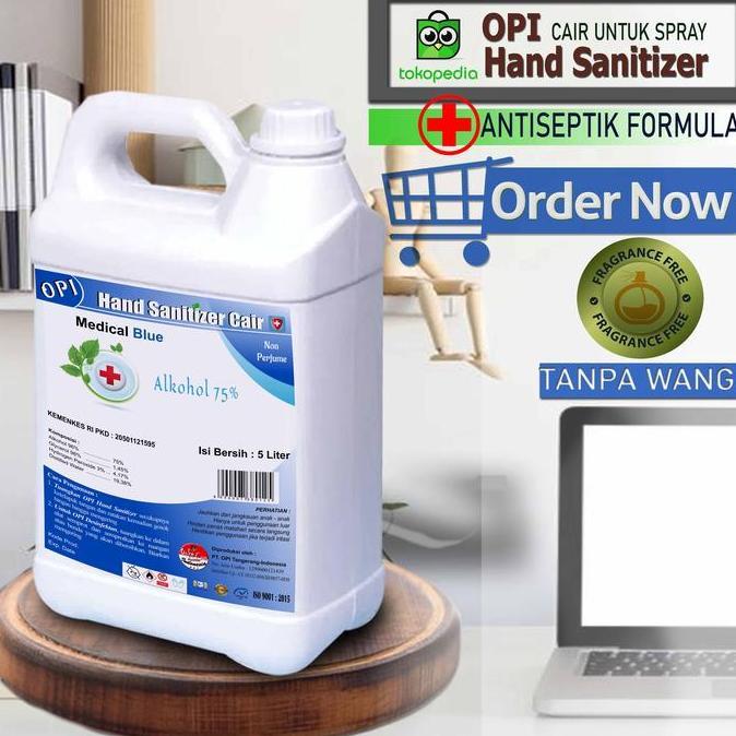 Cod,Sis- Hand Sanitizer Medical Cair Alkohol Tanpa Ngi 5 Liter Kod.Osb-Hs38