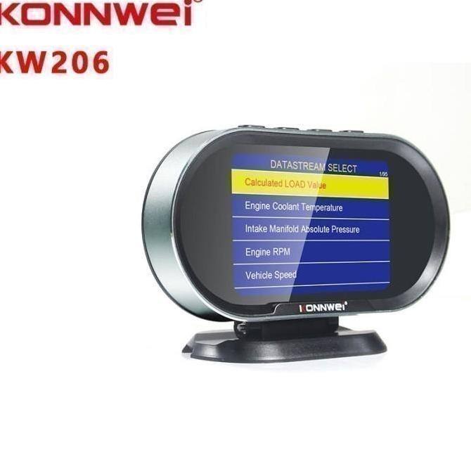 KONNWEI KW206 OBD2 HUD DISPLAY COMPUTER AUTO CAR FAULT SCANNER ORIGINAL DAN TERPERCAYA