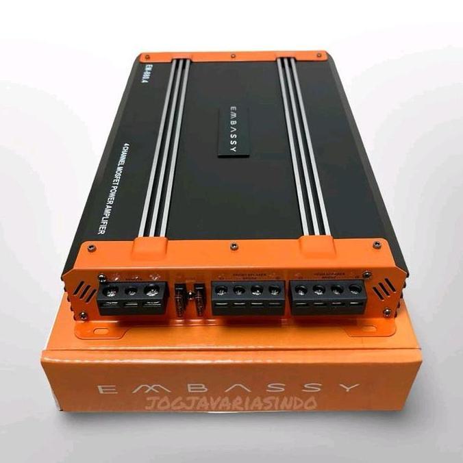 Grosir Power Amplifier Embassy Em 880 Class Ab Power 4 Channel Audio Mobil 1200 Watt