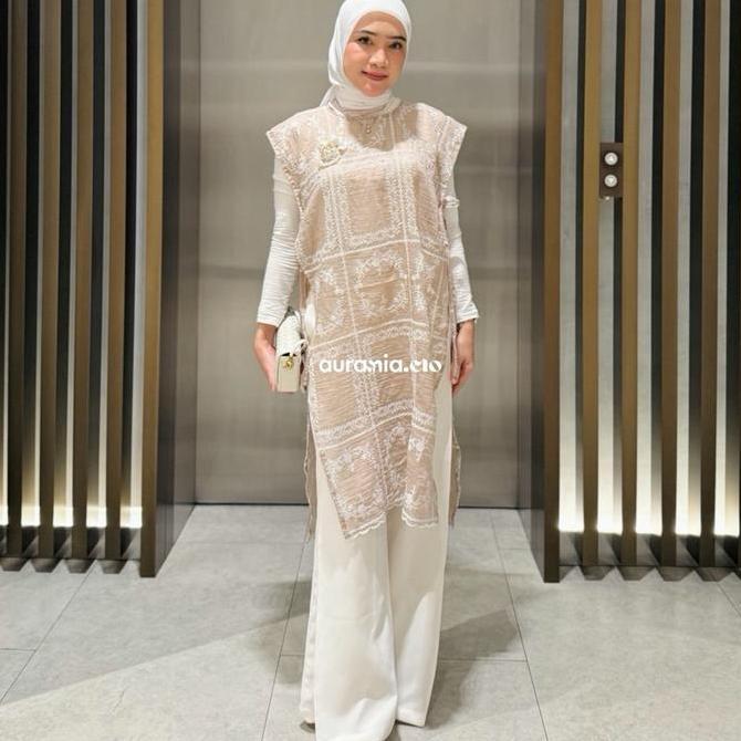 MURAH LEBAY VEST TASYA SERIES LEBARAN 2026 outer bordir tunik panjang atasan wanita luaran MURAH LEB