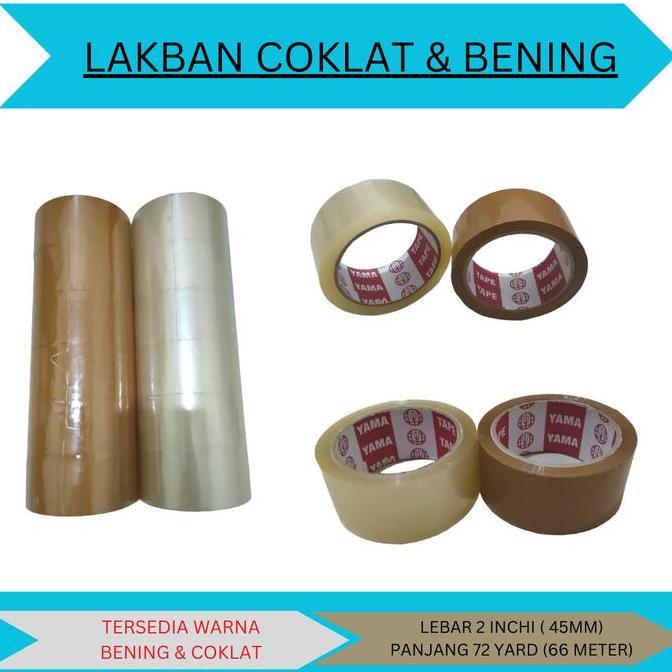 Terjaminmutu- Lakban Bening 1 Dus , Pelekat Plastik