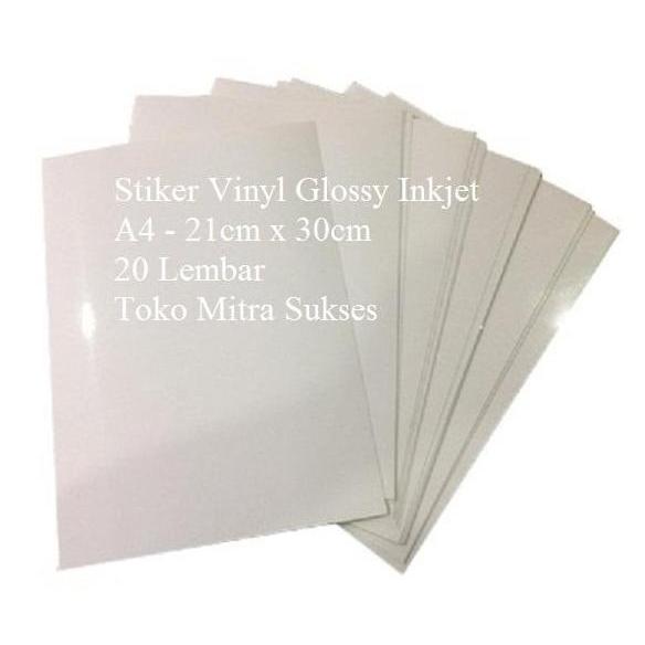 Terjaminmutu- Stiker Vinyl Glossy Inkjet A4