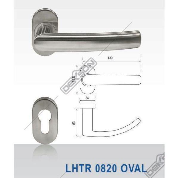 HANDLE DEKKSON LHTR 0820 OVAL MATT BLACK Handle Hitam Pintu Aluminium