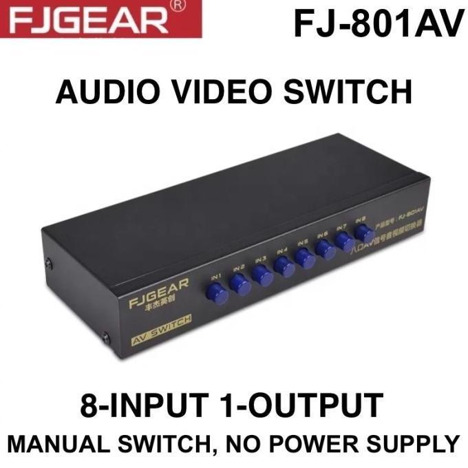 Ready FJ-GEAR FJ-801AV Audio Video Switcher 8-input 1-output PASSIVE