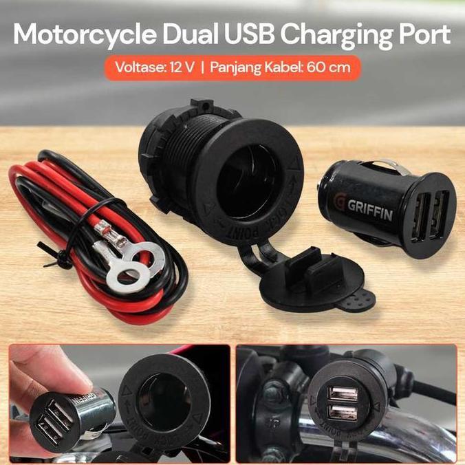 ZHURATMI Charger Usb Motor Mobil Waterproof 12 volt Modul Charger HP motor PROTOK