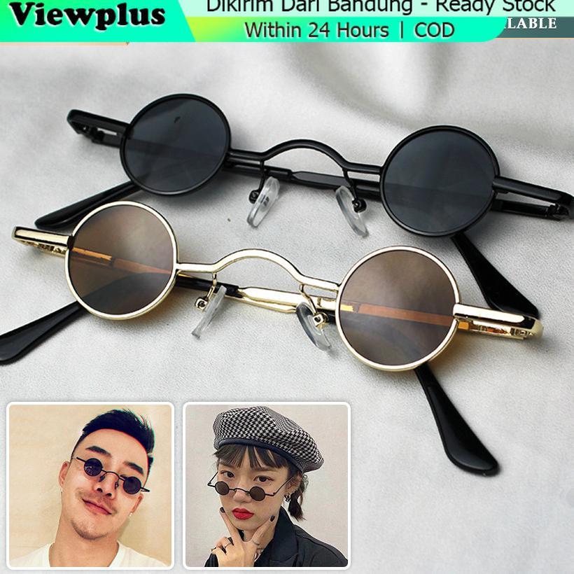 Harga Baru Kacamata Boboho Hitam Bulat Retro Kecil Kacamata Mini Wanita Frame Metal Gaya Retro / Kac