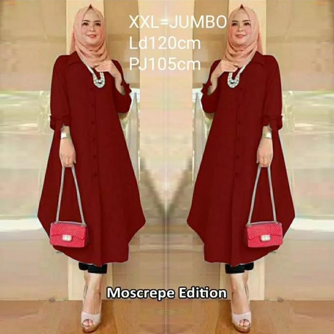 BEST SELLER  Tunik Jumbo Duffy Ld120&100 Tunik wanita Terlaris Hijab Muslimah Kekinian Atasan Jumbo 