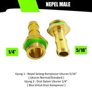 JAOPMAM Nepel Cowo Sanchin Nepel Stik Sanchin Drat Luar Nepel Sanchin 1/4" Drat Jantan Nepel Selang 