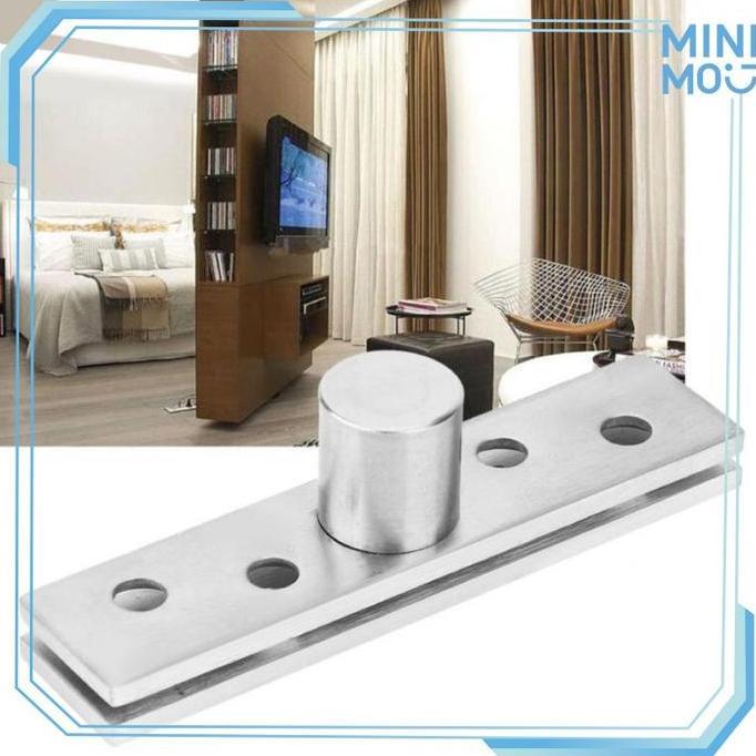 BOWTEKH Engsel Rotatable Putar 360 Derajat Stainless Engsel Pivot Putar Tengah untuk Pintu Jendela K