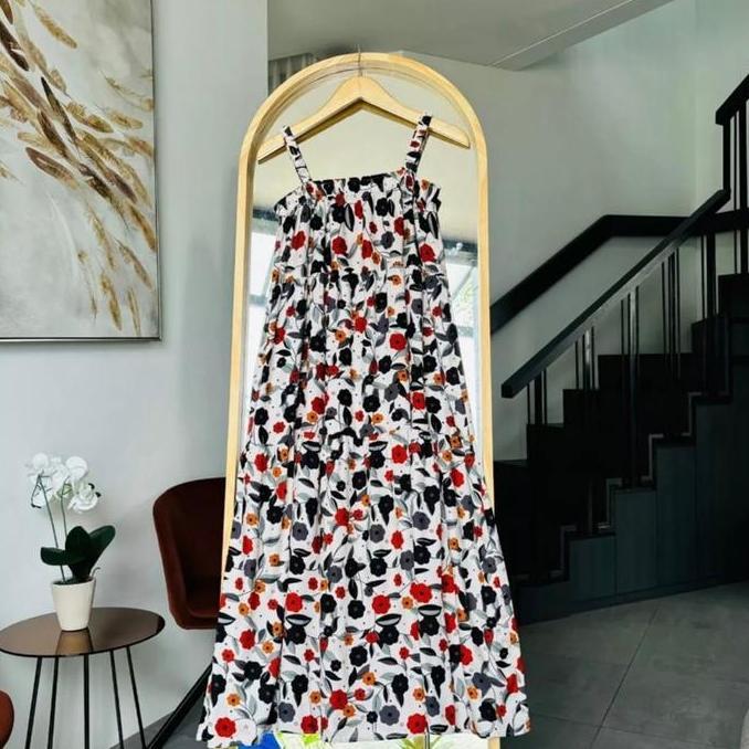 TERBARU  Azania dress motif rayon viscose tanpa lengan tanpa lengan panjang busui TERBARU 