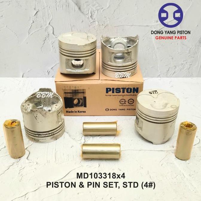 MD103318X4-DYP PISTON & SET, STD B (4#) - L300 SOLAR L300 DIESEL (ENG. 4D56 NA)
