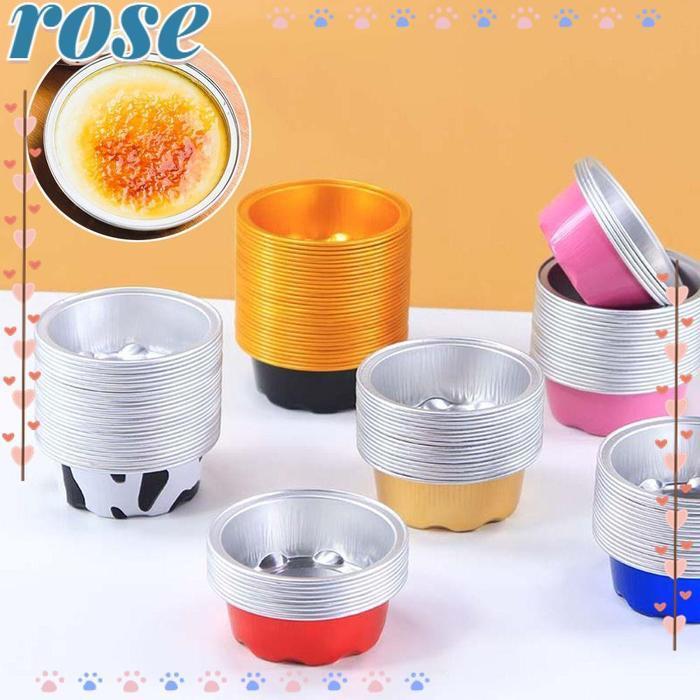 TERBARU ROSE 10pcs Aluminium Foil Cup Timah Alat Kue Baking Kecil Tray Cup