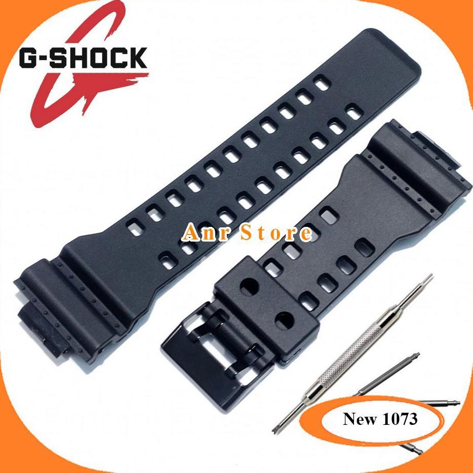 Strap Tali Jam Casio G-Shock GSHOCK GA GD GW 100 400 700 8900 Bonus Pin Buckle Hitam aksesoris jam