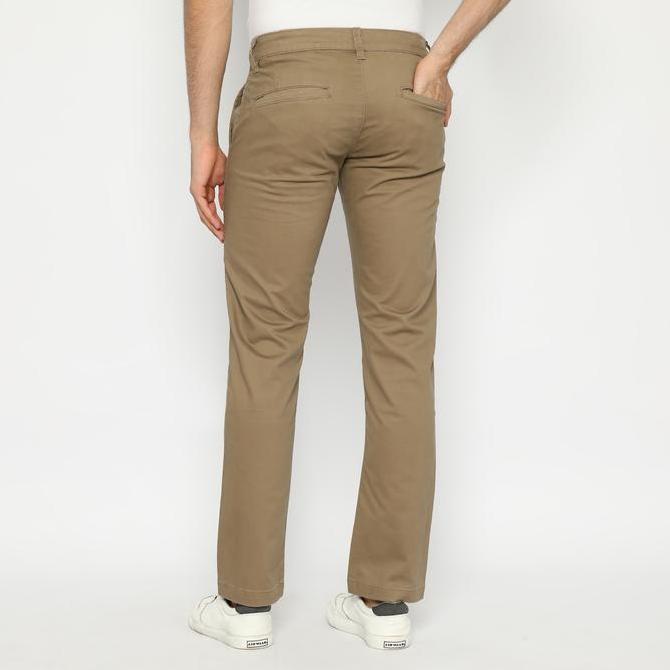 Trousers- Papperdine 73 Mocca Straight Fit Celana Panjang Pria Chino