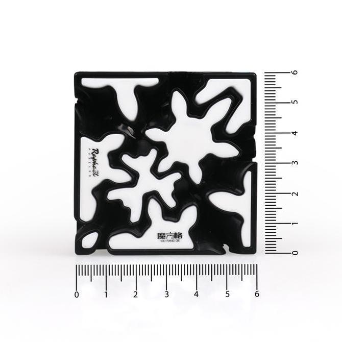 Magic Cube QiYi Gear Axis Cube / Crazy Gear Cube 3x3 Puzzle Kubus Black Base by Raphael GS