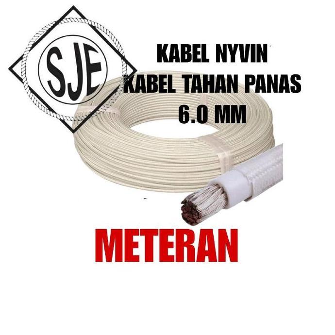 Supermax- Kabel Tahan Panas 6Mm / Kabel Nyvin 6Mm / Kabel Heater 6Mm /  Meteran
